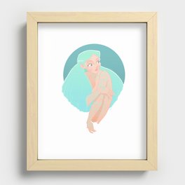 Tattooed sexy chick Recessed Framed Print