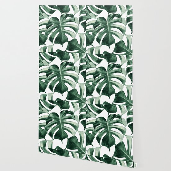 Tropical Monstera Leaves Dream 2 Tropical Decor Art Society6 Wallpaper By Anitabellajantz Society6