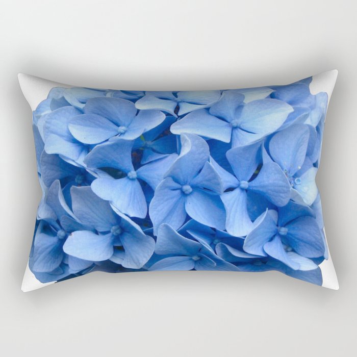 Nantucket Blue Hydrangea Flower Rectangular Pillow