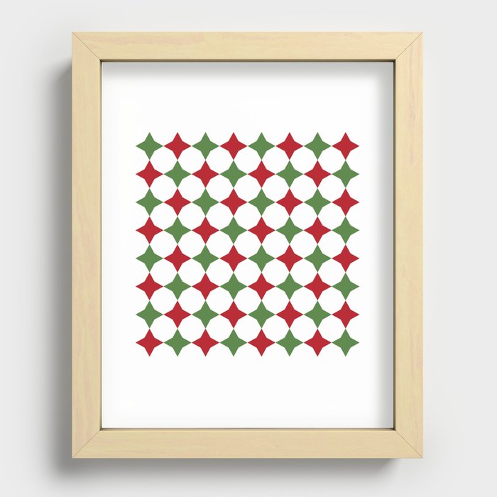 Christmas Pattern Recessed Framed Print