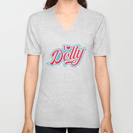 I love Dolly Parton, retro vintage western style V Neck T Shirt