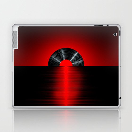 Vinyl sunset red Laptop & iPad Skin