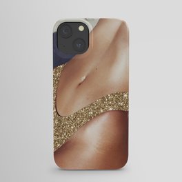 Golden Glittery Glow iPhone Case
