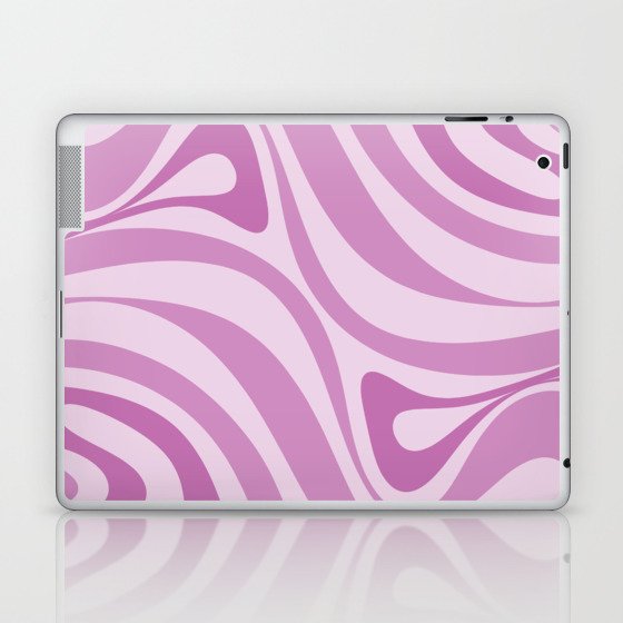 New Groove Retro Swirl Abstract Pattern Violet Purple Laptop & iPad Skin