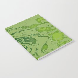 Matcha - green light gray swirls Notebook