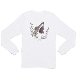 Floral Shark Long Sleeve T-shirt
