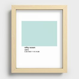 pantone colorblock cmyk blue Recessed Framed Print