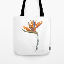 Bird of Paradise 01 Botanical Flower Tote Bag