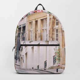 Parisian Flower Filled Street Backpack