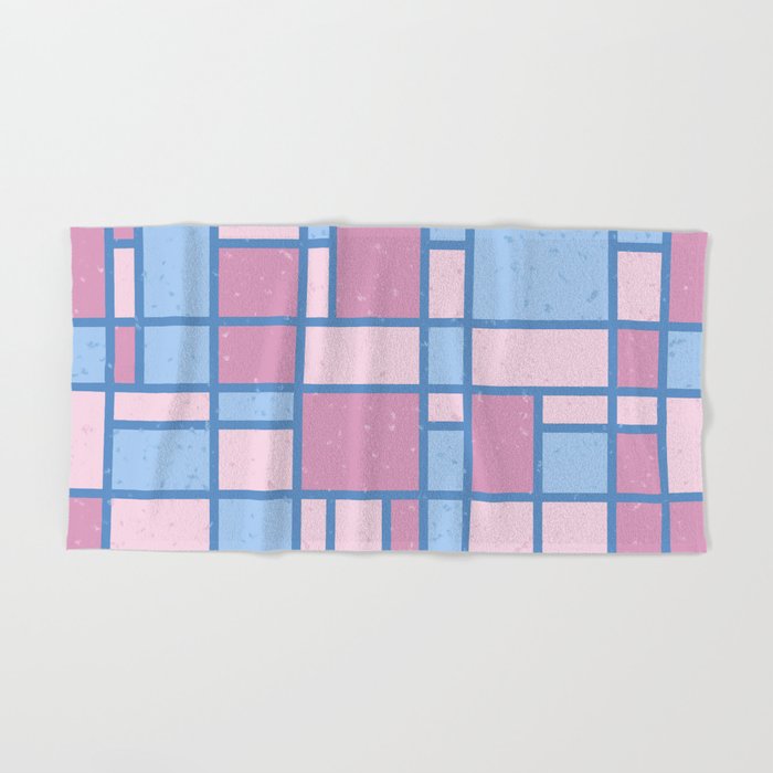 pink and blue towels