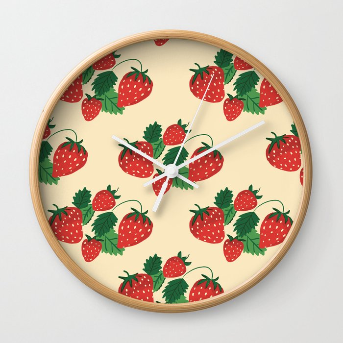 Strawberries Wall Clock