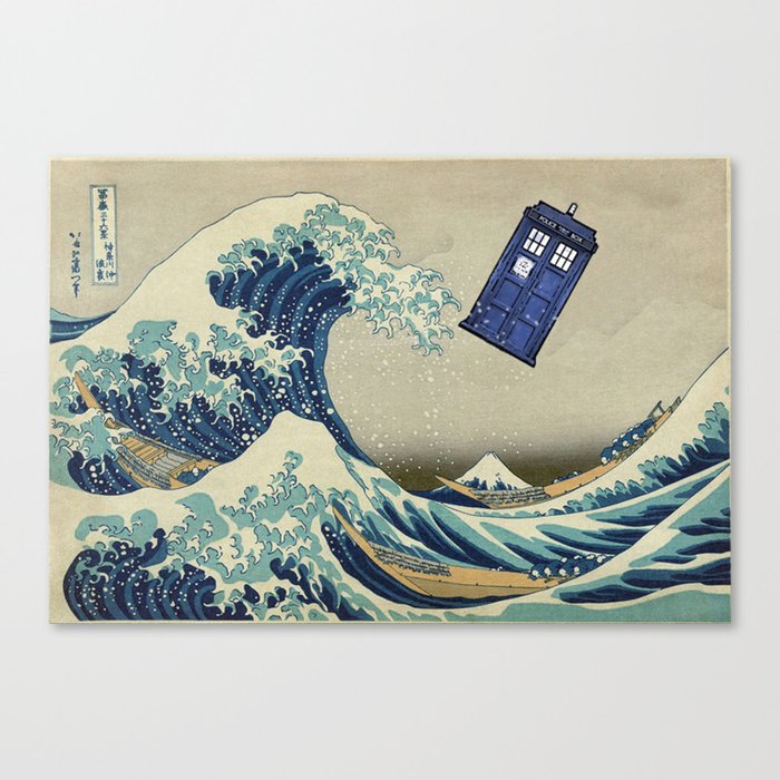 The Great Wave Doctor Who Canvas Print