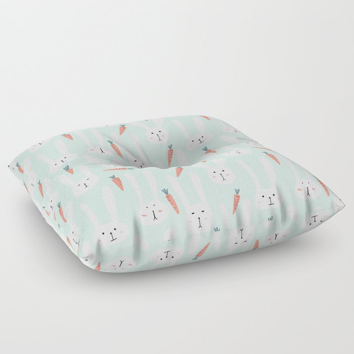 Bunnies & Carrots Floor Pillow