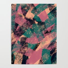 Abstract Painting Green Poster