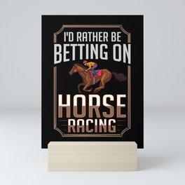 Horse Racing Race Track Number Derby Mini Art Print