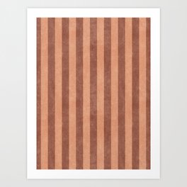 STRIPES - 004 - brown Art Print