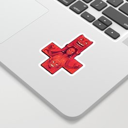 Devils Red Sticker