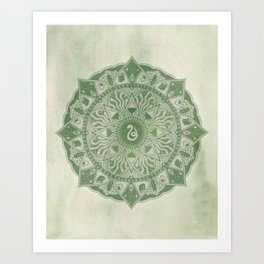 Slytherin mandala Art Print