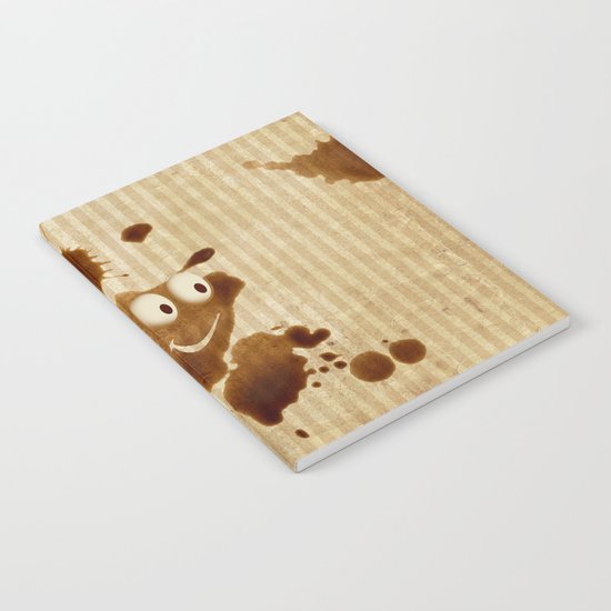 The Smile of Coffee Drop - Old Paper Style Notebook