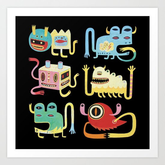 Petits monstres Art Print