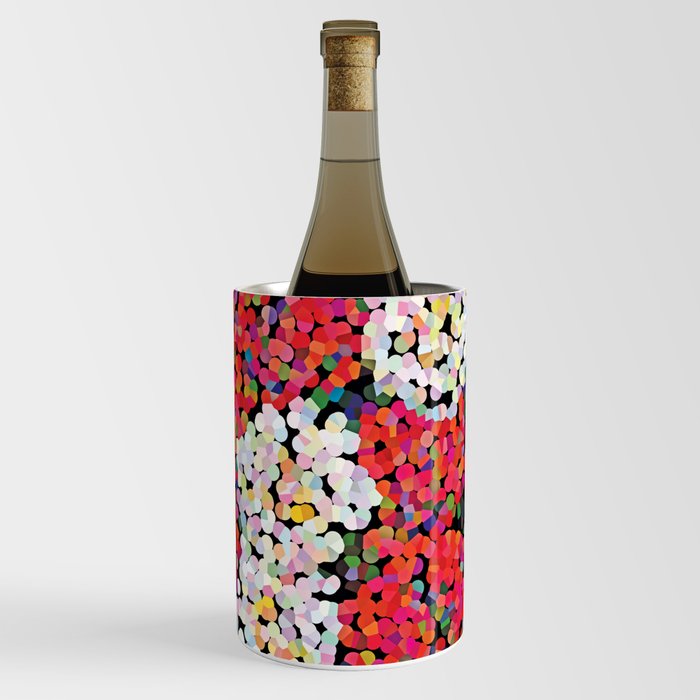Red and White Floral Crystal  Wine Chiller