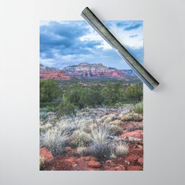 Sedona - Desert Landscape and Red Rocks on Chilly Spring Evening Near Sedona Arizona Wrapping Paper