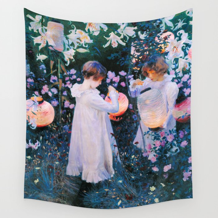 John Singer Sargent - Carnation, Lily, Lily, Rose Wall Tapestry