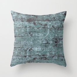 Abstract Vintage Teal Blue Throw Pillow