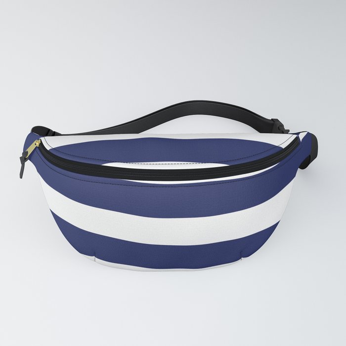 Uneven Stripes - Blue and White Fanny Pack