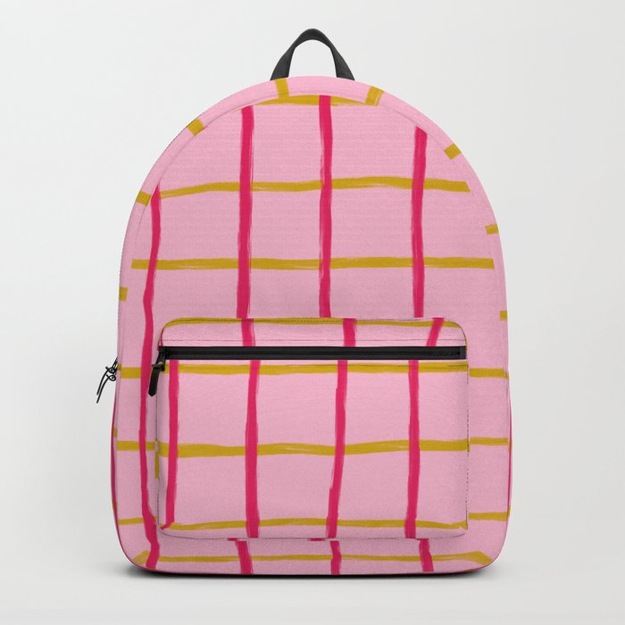 Retro Y2K Chequered Grid Backpack
