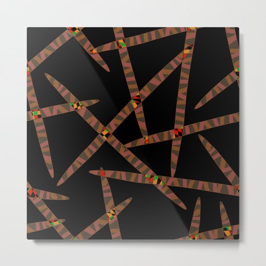 colored stripe sticks Metal Print