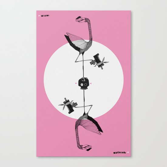 Miami (Skull) Machine Canvas Print