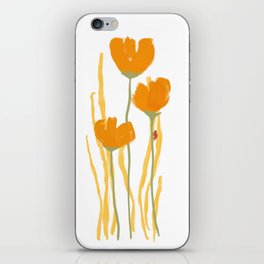 Whimsical Summer Flowers and Ladybug iPhone Skin