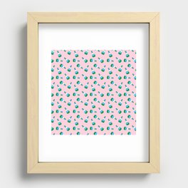 Ranch Dressing Dipping Sauce Love - Pink background Recessed Framed Print
