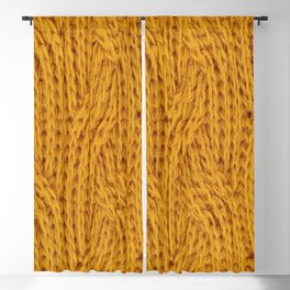 Brown yellow Knitted textile  Blackout Curtain