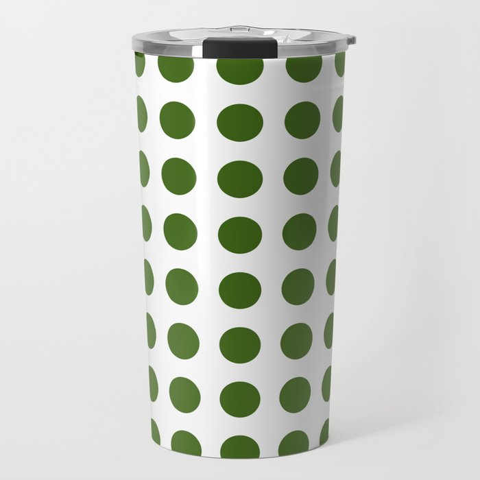 Simply Polka Dots in Jungle Green Travel Mug
