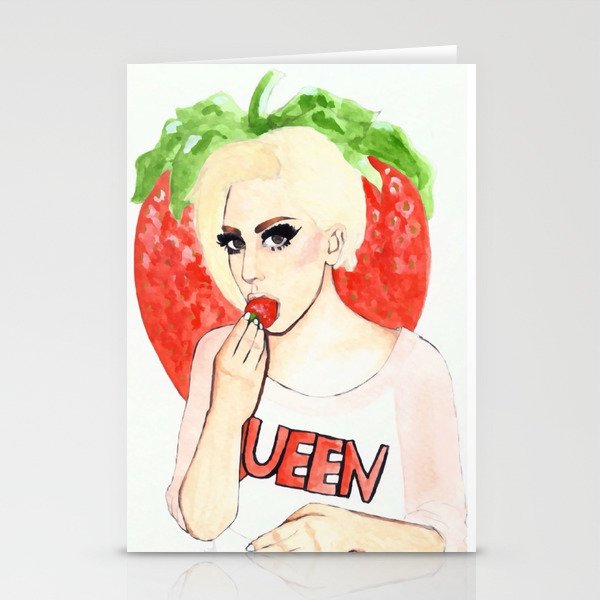 Strawberry Queen Stationery Cards