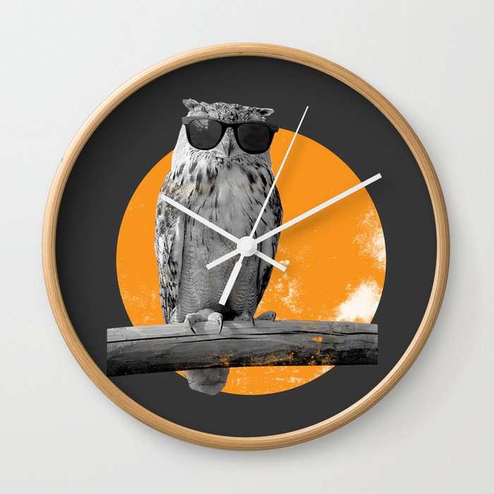 Owl Shade Wall Clock