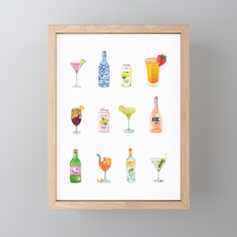 Summer Cocktails   Framed Mini Art Print