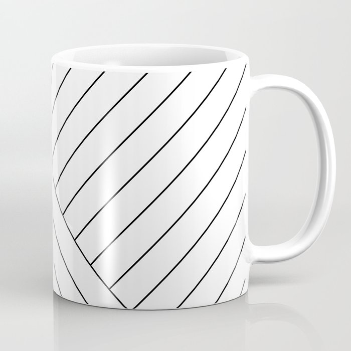 Abstract geometric lines white Coffee Mug