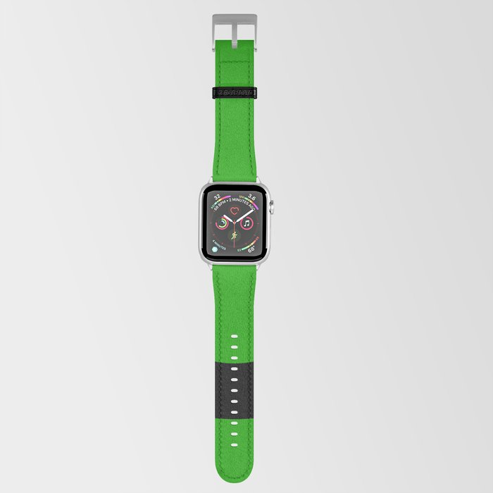 Letter U (Black & Green) Apple Watch Band