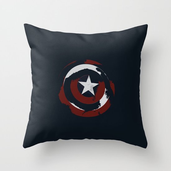 Cap's Shield Throw Pillow