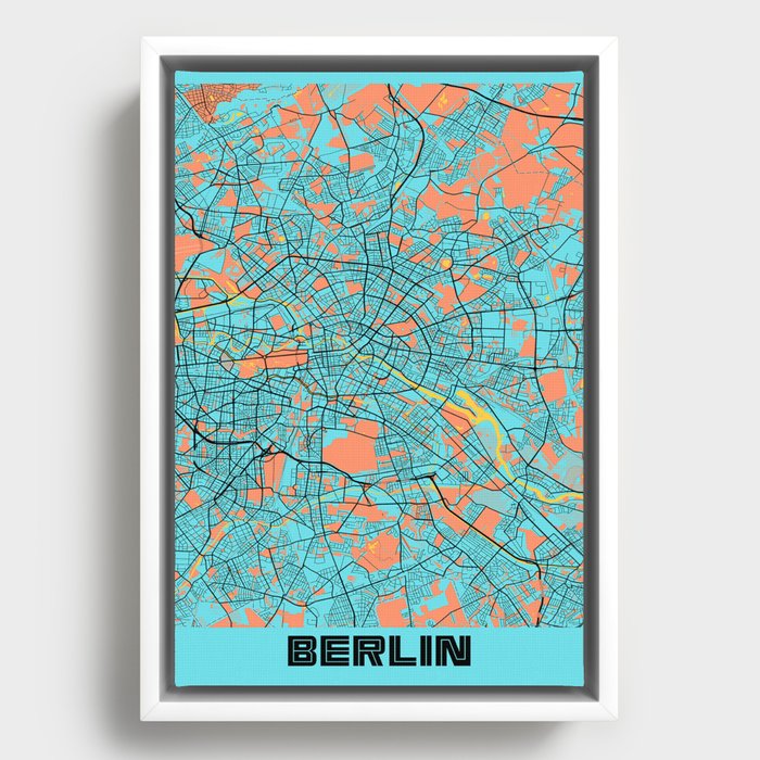 Berlin city Framed Canvas