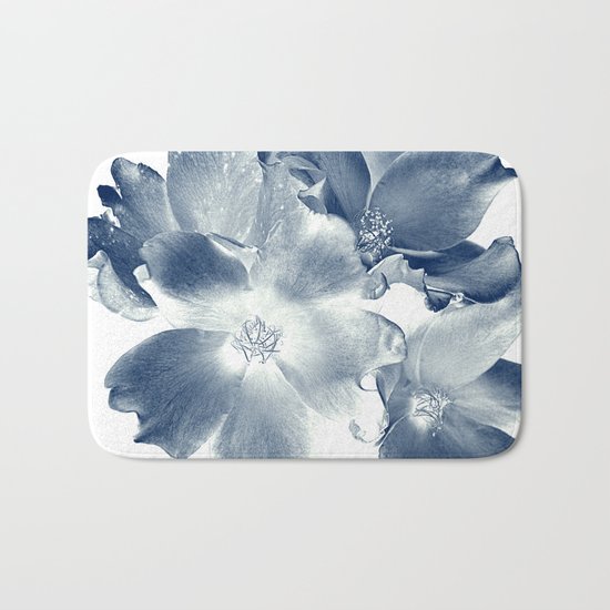 Blue flowers Bath Mat