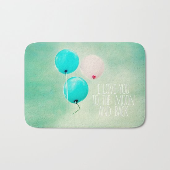 i love you to the moon and back Bath Mat