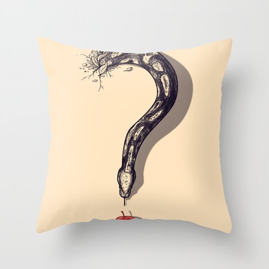 Curious Temptation Throw Pillow