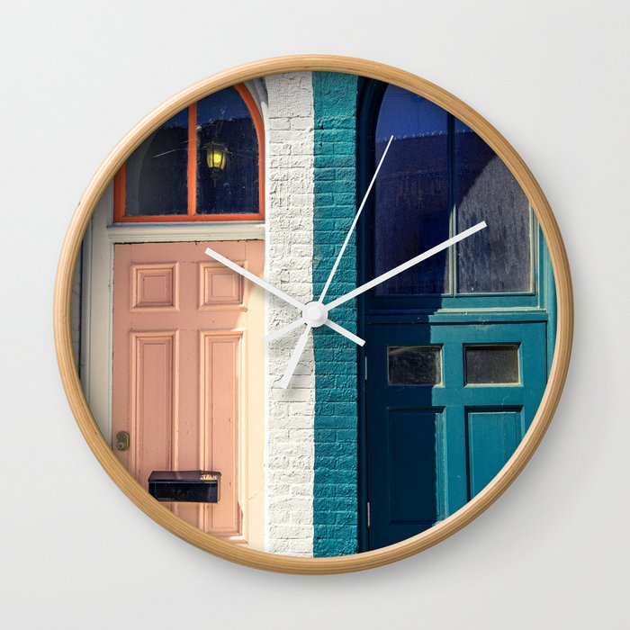 Colorful Doorways III Wall Clock