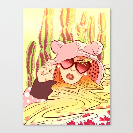 Cacti Queen Canvas Print