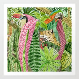 Jungle animals Art Print