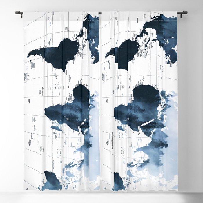 ALLOVER THE WORLD-Woods fog map Blackout Curtain